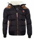 Geographical Norway Designer Herren Winterjacke Abraham Jacke Schwarz