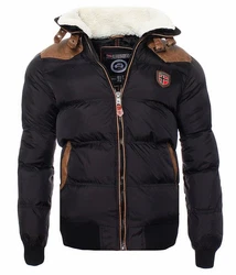 Geographical Norway Designer Herren Winterjacke Abraham Jacke Schwarz