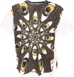 Guru-Shop T-Shirt Weed T-Shirt Goa Style weiß/bunt