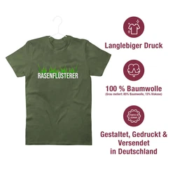 Shirtracer T-Shirt Rasenflüsterer Hausmeister Geschenk Grün/Dunkelgrün