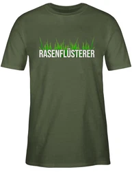 Shirtracer T-Shirt Rasenflüsterer Hausmeister Geschenk Grün/Dunkelgrün