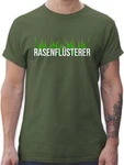 Shirtracer T-Shirt Rasenflüsterer Hausmeister Geschenk Grün/Dunkelgrün