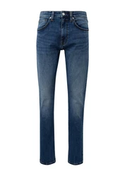 s.Oliver Stoffhose Jeans Mauro Regular Fit High Rise Tapered Leg Dunkelblau/Hellblau/Blau