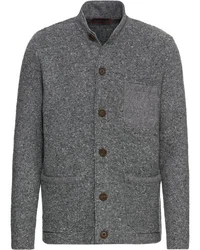 Reitmayer Strickjacke Linksstrickjacke Dunkelgrau/Grau/Hellgrau