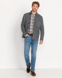 Reitmayer Strickjacke Linksstrickjacke Dunkelgrau/Grau/Hellgrau