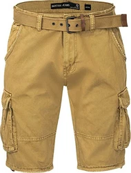 Indicode Cargoshorts Kjeld Khaki/Beige/Braun