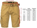 Indicode Cargoshorts Kjeld Khaki/Beige/Braun