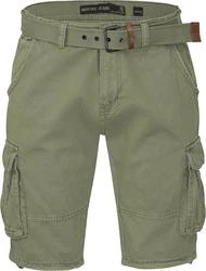 Indicode Cargoshorts Kjeld Dunkelgrün/Khaki/Grün