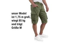 Indicode Cargoshorts Kjeld Dunkelgrün/Khaki/Grün
