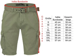 Indicode Cargoshorts Kjeld Dunkelgrün/Khaki/Grün