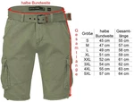 Indicode Cargoshorts Kjeld Dunkelgrün/Khaki/Grün