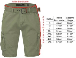 Indicode Cargoshorts Kjeld Dunkelgrün/Khaki/Grün