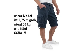 Indicode Cargoshorts Kjeld Blau/Dunkelblau