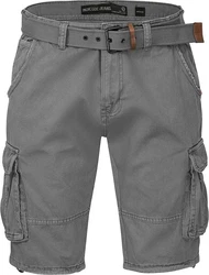 Indicode Cargoshorts Kjeld Khaki/Hellgrau/Grau