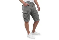 Indicode Cargoshorts Kjeld Khaki/Hellgrau/Grau