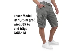 Indicode Cargoshorts Kjeld Khaki/Hellgrau/Grau