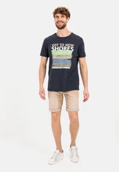 camel active T-Shirt beige/marine/mint/weiß