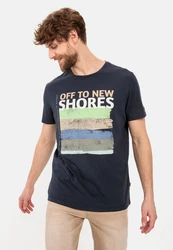 camel active T-Shirt beige/marine/mint/weiß