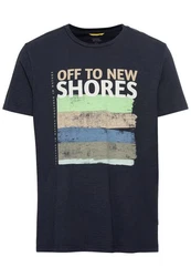 camel active T-Shirt beige/marine/mint/weiß