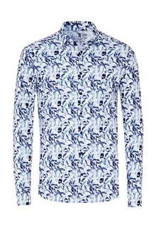DESOTO Langarmhemd Blau/Hellblau/Schwarz