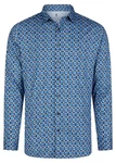 DESOTO Langarmhemd Blau/Dunkelblau