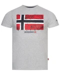 Geographical Norway Kurzarmshirt T-Shirt Herren  Rot/Grau/Dunkelrot