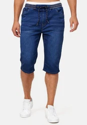 Indicode Herren Jeans Shorts Vasile Blau/Dunkelblau