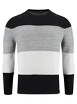 Key Largo Rundhalspullover MST JOGI Grau/Schwarz