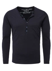 Key Largo Langarmshirt 'MLS00038' navy