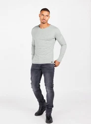 Key Largo Shirt 'CHEESE' Grau/Hellgrau/Khaki