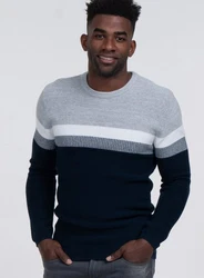 Key Largo Pullover Grau/Schwarz/Dunkelblau/Hellblau