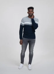 Key Largo Pullover Grau/Schwarz/Dunkelblau/Hellblau