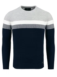 Key Largo Pullover Grau/Schwarz/Dunkelblau/Hellblau