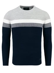 Key Largo Pullover Grau/Schwarz/Dunkelblau/Hellblau