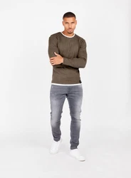 Key Largo Pullover 'Sarasota' Khaki/Braun/Dunkelgrün/Dunkelbraun/Grau
