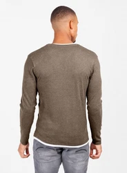 Key Largo Pullover 'Sarasota' Khaki/Braun/Dunkelgrün/Dunkelbraun/Grau
