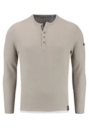Key Largo Sweatjacke Strickpullover MSW SANDRO Khaki/Braun/Beige/Grau/Hellgrau