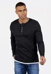 Key Largo Sweatjacke Strickpullover MSW SANDRO Dunkelblau/Schwarz/Blau