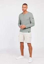Key Largo Sweatjacke Strickpullover MSW SANDRO Grün/Hellgrün/Hellblau