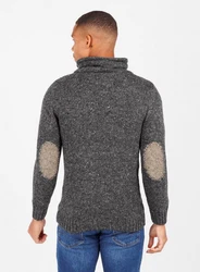 Key Largo Stehkragenpullover MST VINCENT Dunkelgrau/Schwarz/Grau/Hellgrau