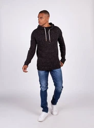 Key Largo Stehkragenpullover MST VINCENT Schwarz/Dunkelrot/Hellblau