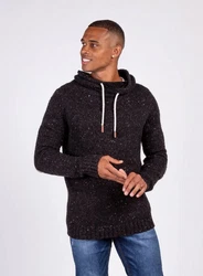 Key Largo Stehkragenpullover MST VINCENT Schwarz/Dunkelrot/Hellblau