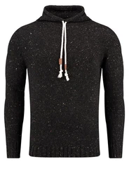 Key Largo Stehkragenpullover MST VINCENT Schwarz/Dunkelrot/Hellblau