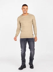 Key Largo Rundhalspullover MST PROJECT beige