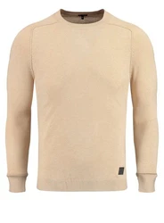 Key Largo Rundhalspullover MST PROJECT beige