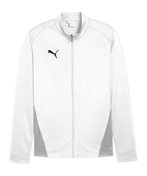 PUMA Sweatjacke teamGOAL Trainingsjacke Weiß/Grau/Silber