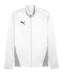 PUMA Sweatjacke teamGOAL Trainingsjacke Weiß/Grau/Silber