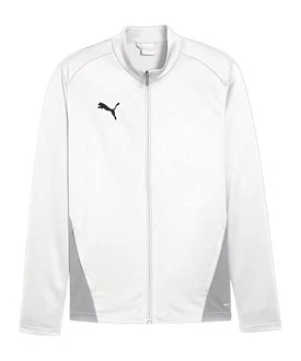 PUMA Sweatjacke teamGOAL Trainingsjacke Weiß/Grau/Silber