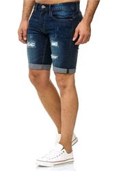 Indicode Shorts KADEN HOLES Blau/Dunkelblau