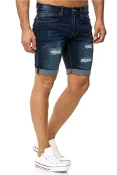 Indicode Shorts KADEN HOLES Blau/Dunkelblau